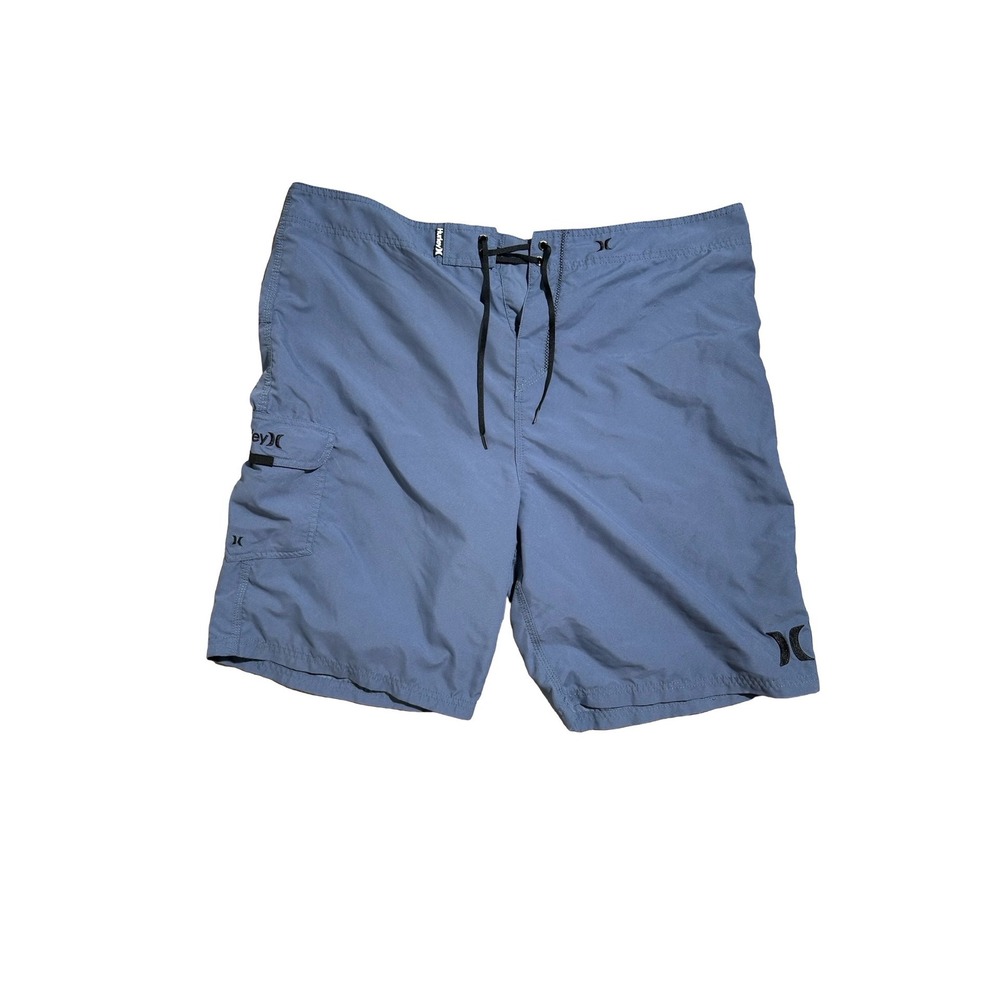 Hurley Mens Blue Grey Cargo Board Shorts Swim Trunks Size 40 MBS0002130